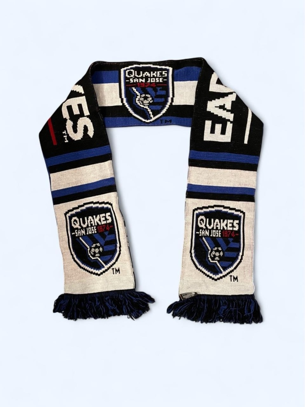 San Jose Quakes Black & Blue Team Crest Scarf